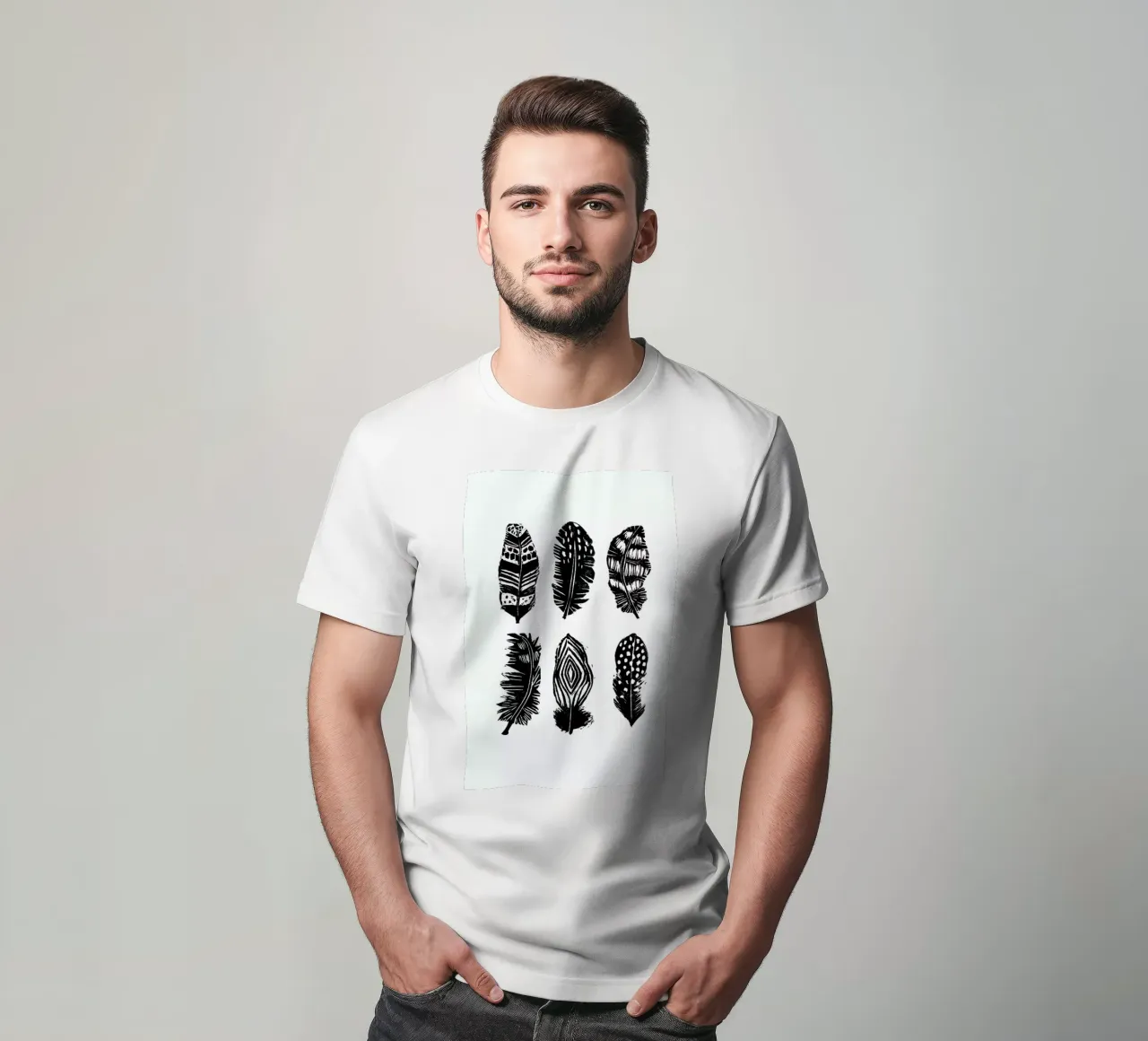Feathers t-shirt da Goed Blauw