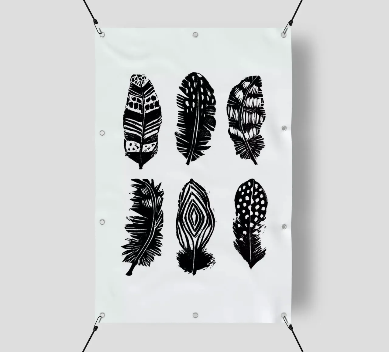Feathers telo in pvc da Goed Blauw