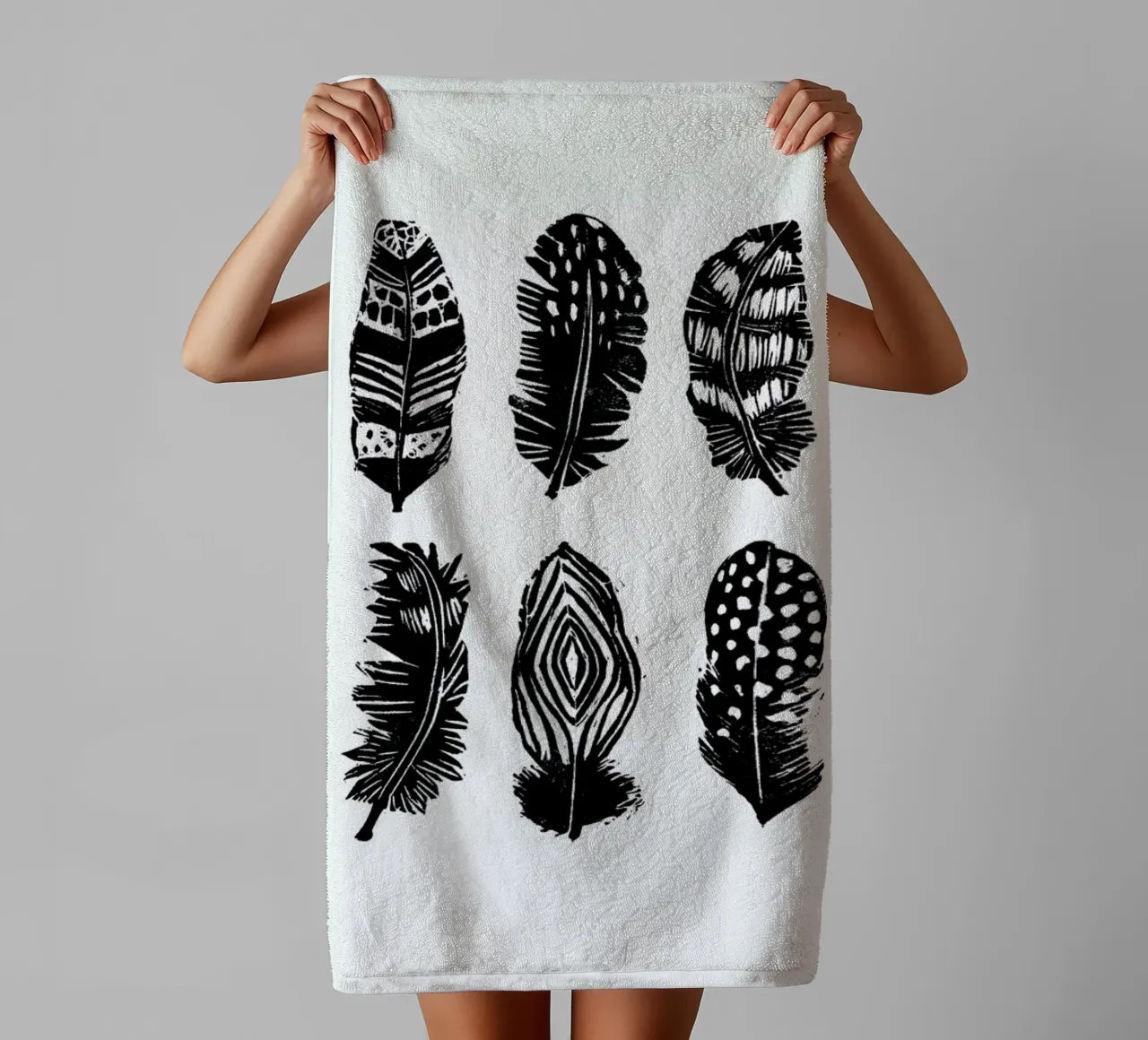Feathers asciugamano da bagno da Goed Blauw