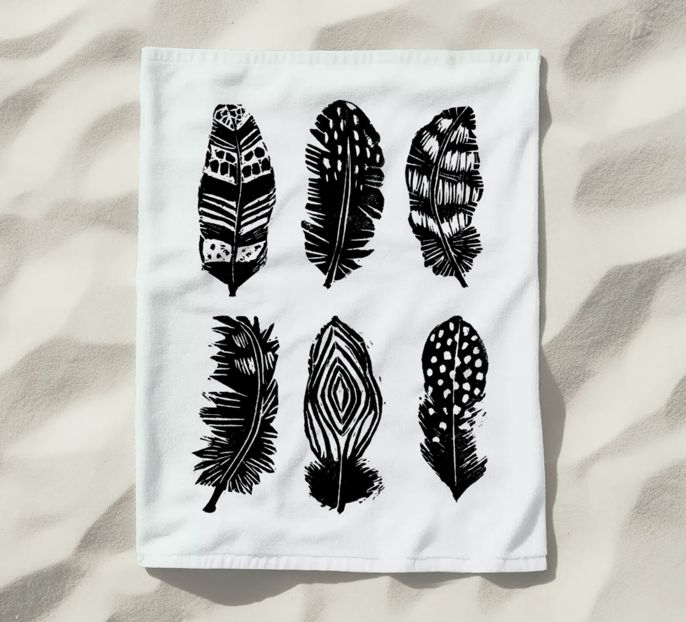 Feathers strandhanddoek van Goed Blauw