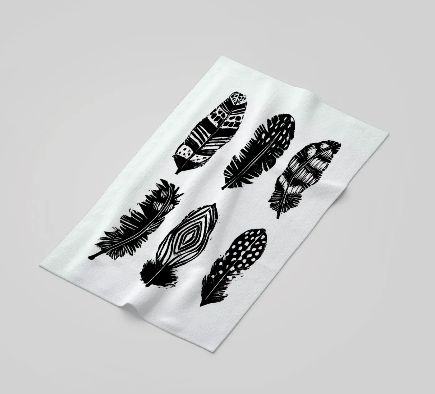Feathers strandhanddoek van Goed Blauw