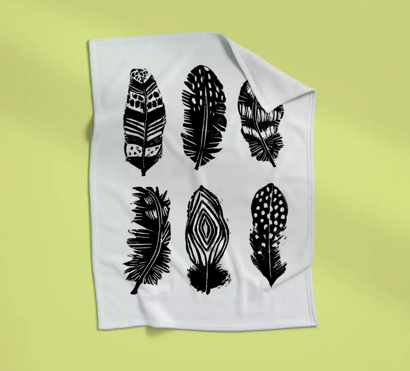 Feathers Fleecedecke von Goed Blauw