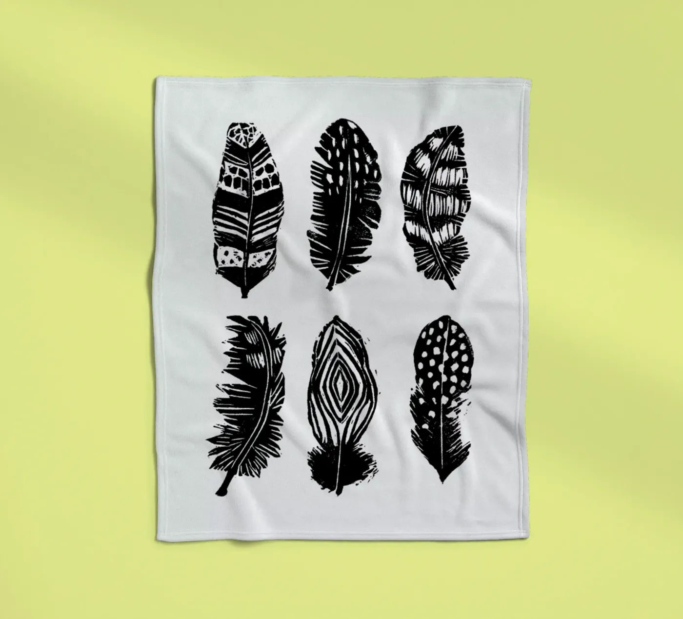 Feathers Fleecedecke von Goed Blauw