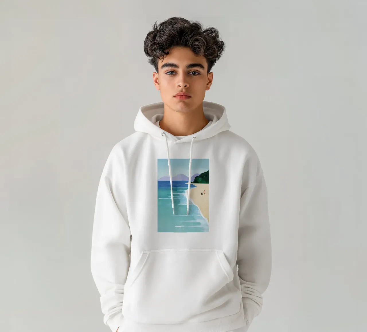 Ragazza da spiaggia II felpa con cappuccio da Band Merch