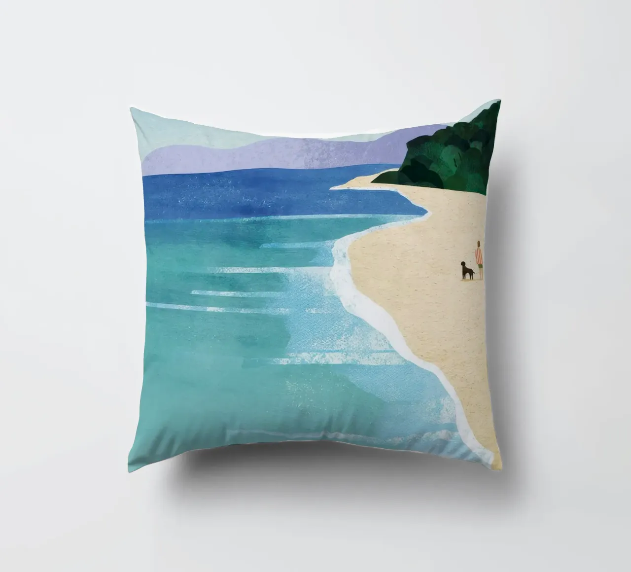 Ragazza da spiaggia II cuscino da Band Merch