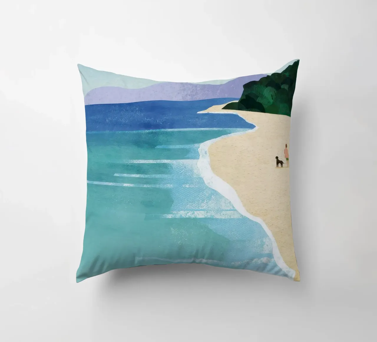 Ragazza da spiaggia II cuscino da Band Merch