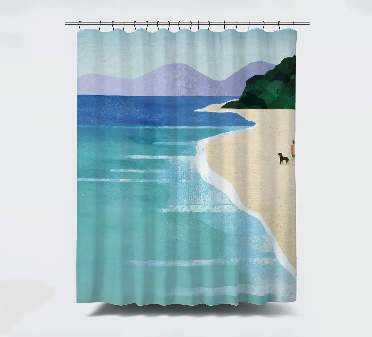 Ragazza da spiaggia II tenda da doccia da Band Merch