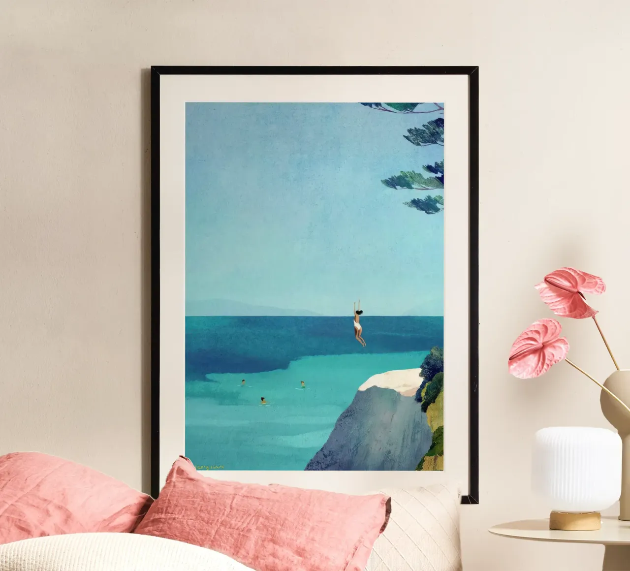 Stampa "Salto del mare blu poster da Beauty wall
