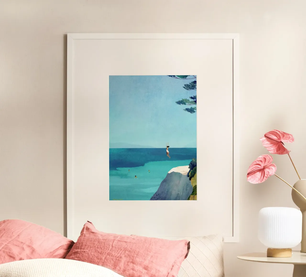 Stampa "Salto del mare blu poster da Beauty wall
