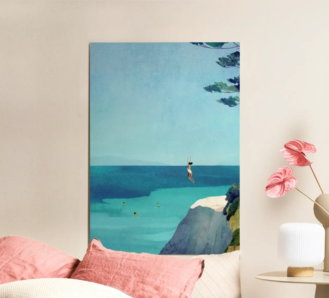 Stampa "Salto del mare blu poster da Beauty wall