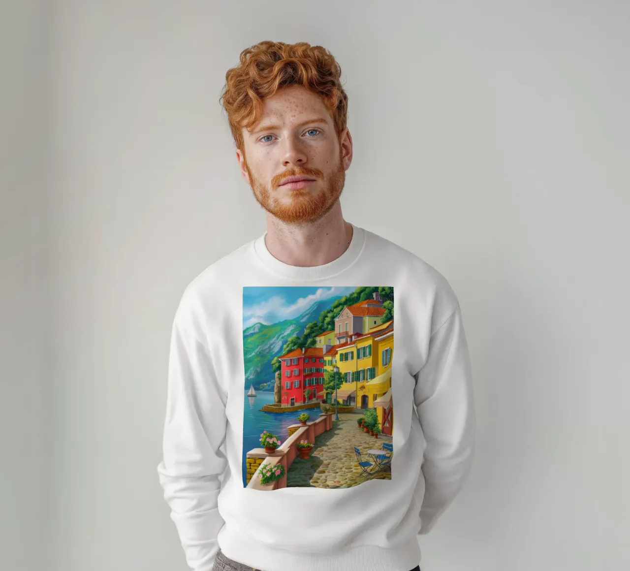 Positano Harbor View sweatshirt by FadeAura