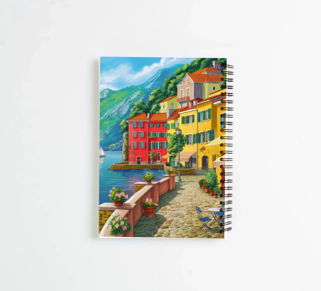 Positano Harbor View spiral notebook by FadeAura