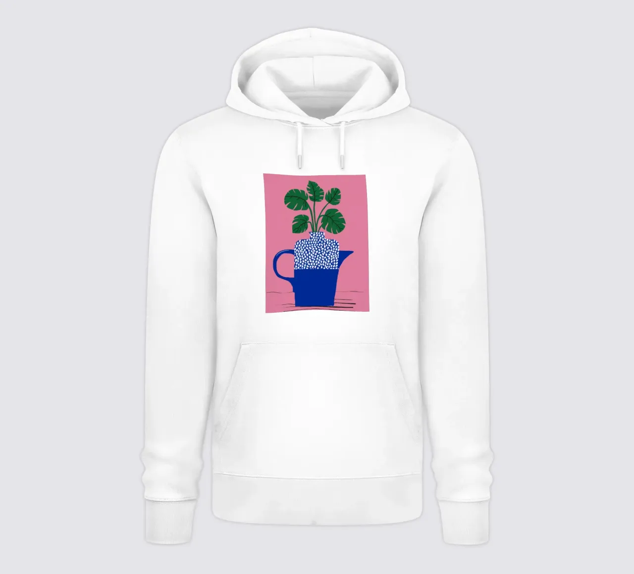 Pianta a pois blu felpa con cappuccio da Muse Artworks