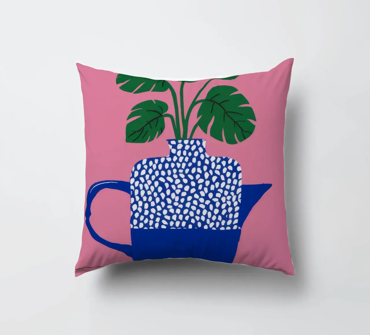 Pianta a pois blu cuscino da Muse Artworks