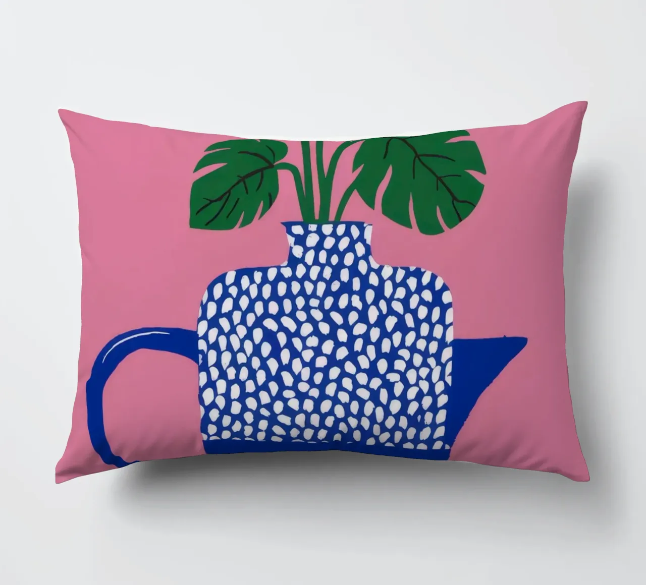 Pianta a pois blu cuscino da Muse Artworks