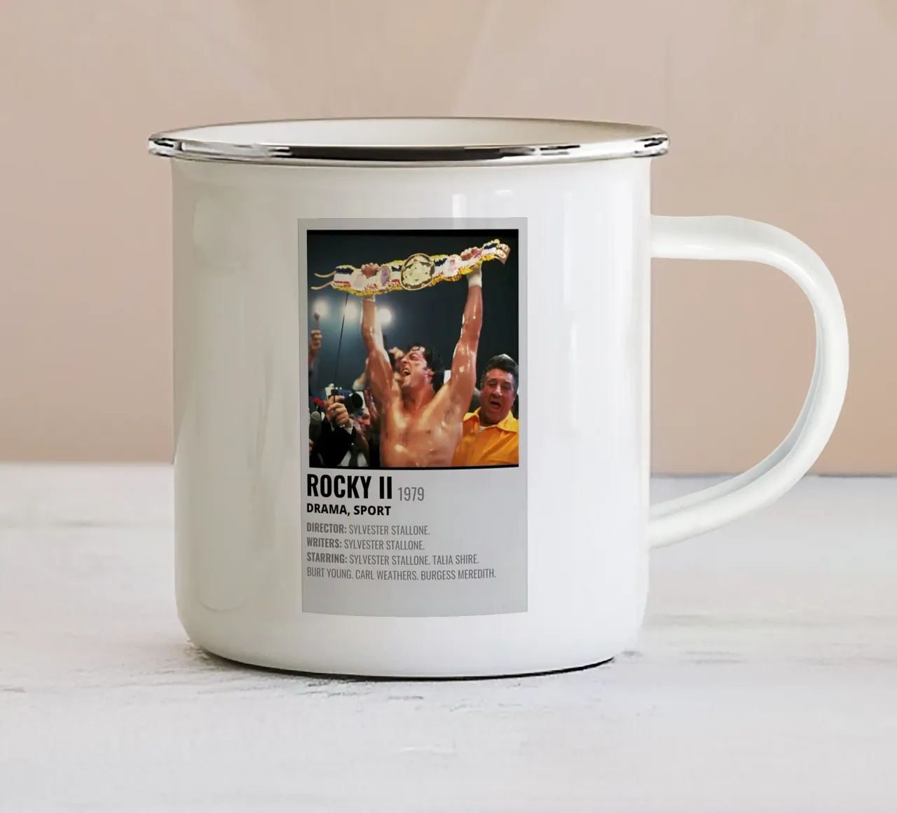 ROCKY II 1979 tazza in smalto da MVFminimalist