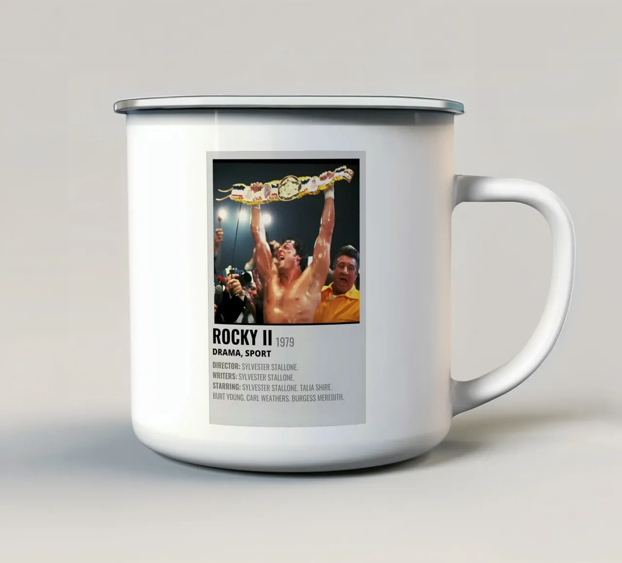 ROCKY II 1979 tazza in smalto da MVFminimalist