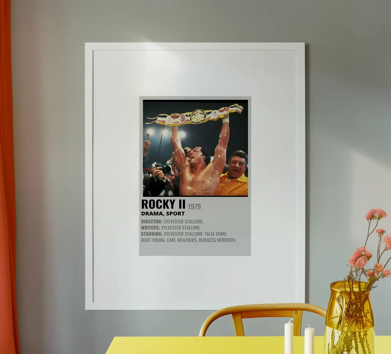 ROCKY II 1979 poster da MVFminimalist