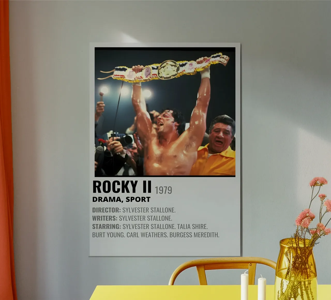 ROCKY II 1979 poster da MVFminimalist
