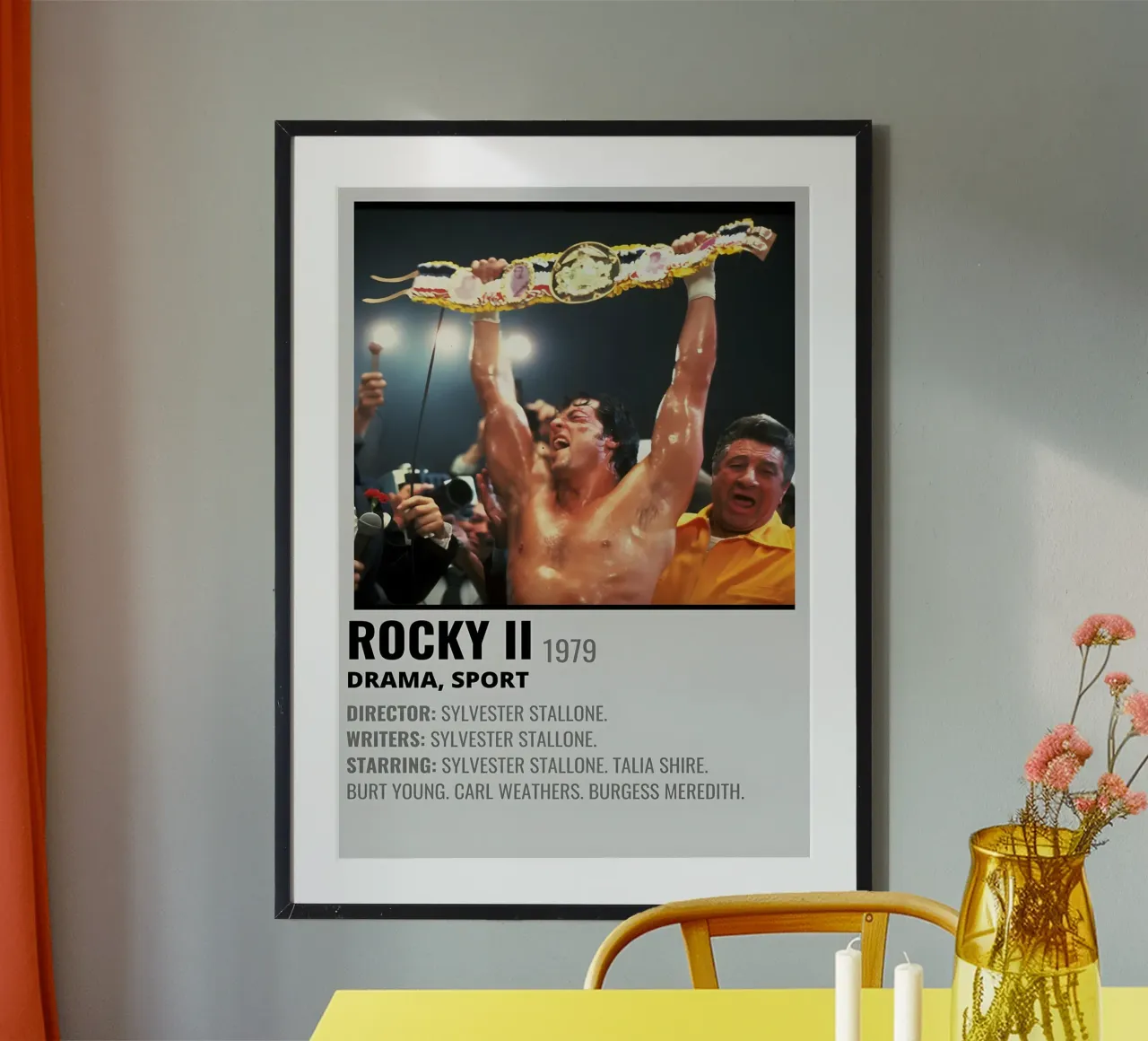 ROCKY II 1979 poster da MVFminimalist
