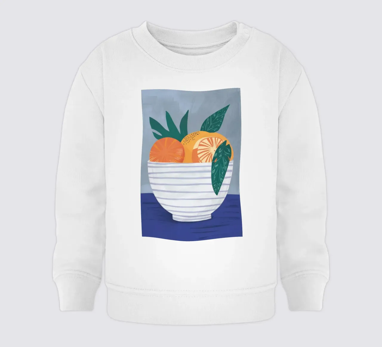 Arance a scodella a righe felpa neonato da Haven Fantasy