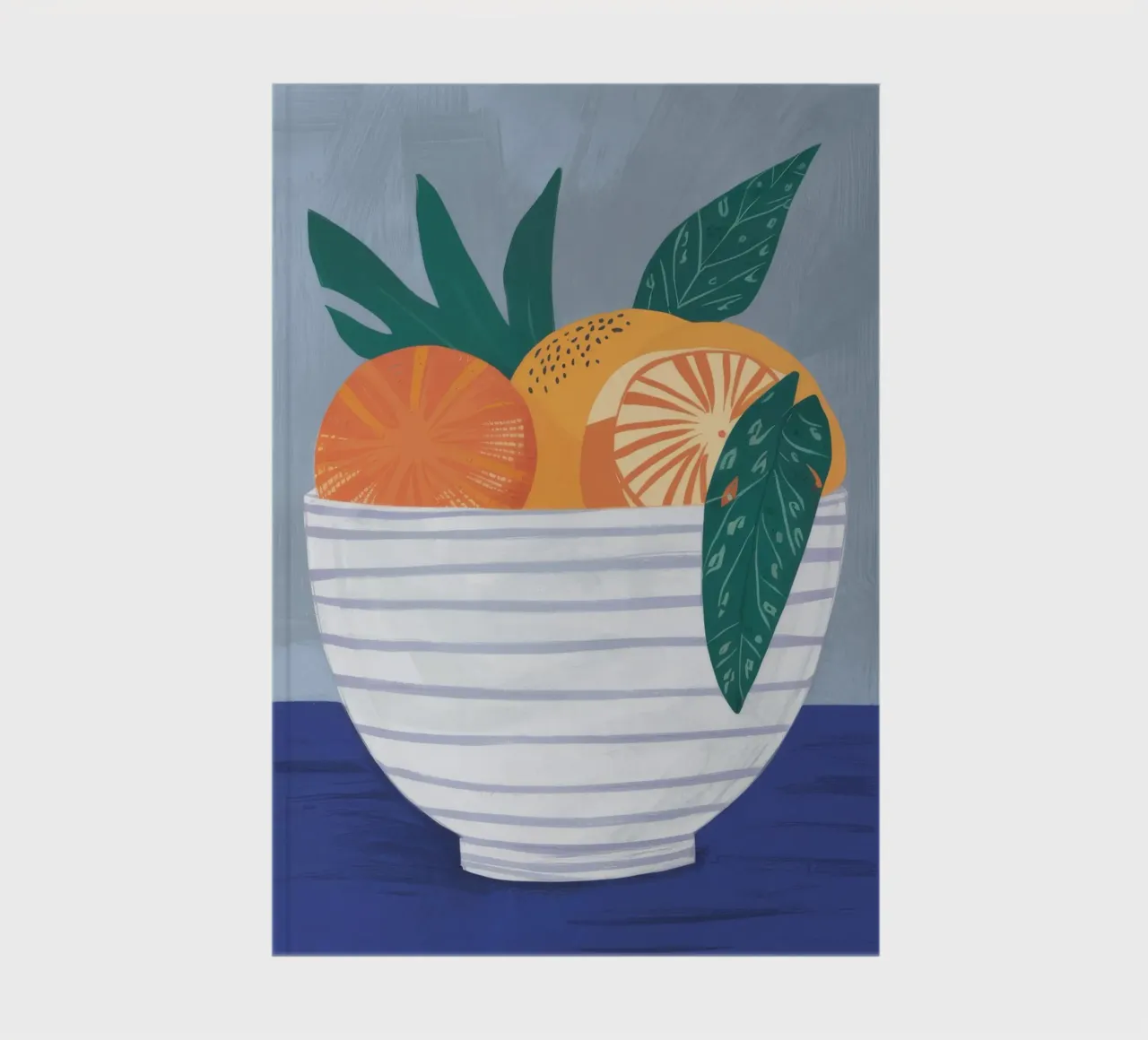 Bols d'oranges rayés carnet de notes de Haven Fantasy