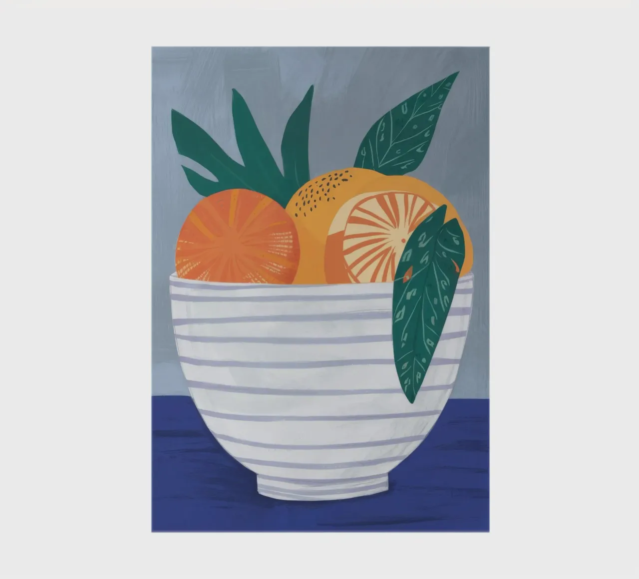 Bols d'oranges rayés carnet de notes de Haven Fantasy