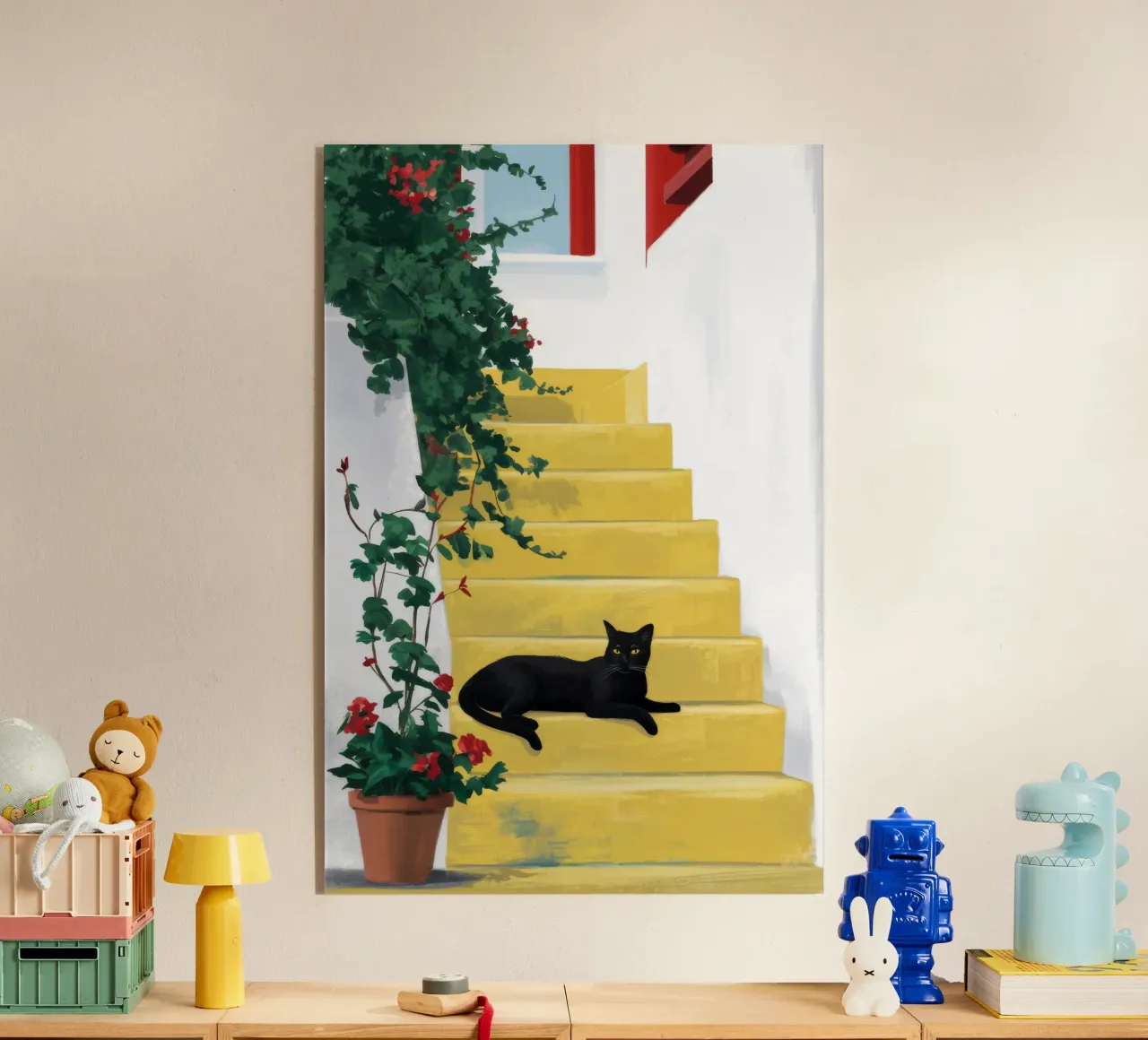 Passi gialli Gatto nero plexiglass da FadeAura