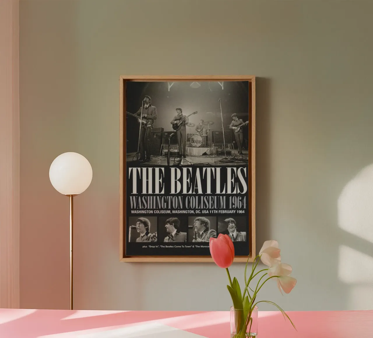 Yellow Submarine Concert Dromen canvas met Baklijst van nabcu