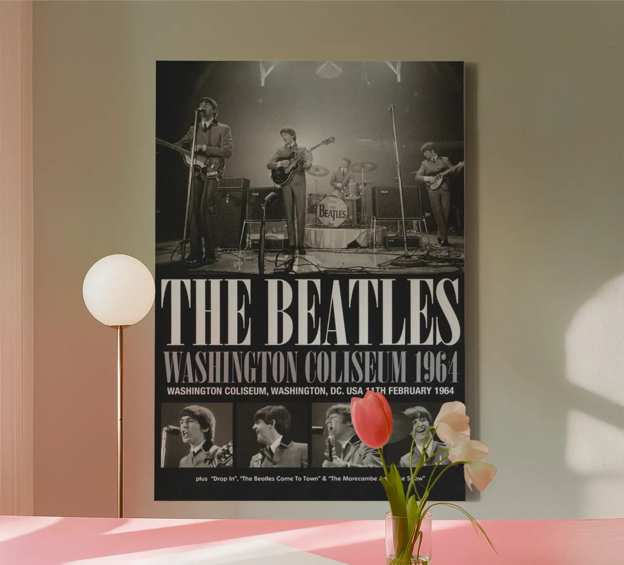 Yellow Submarine Concert Dromen canvas met Baklijst van nabcu