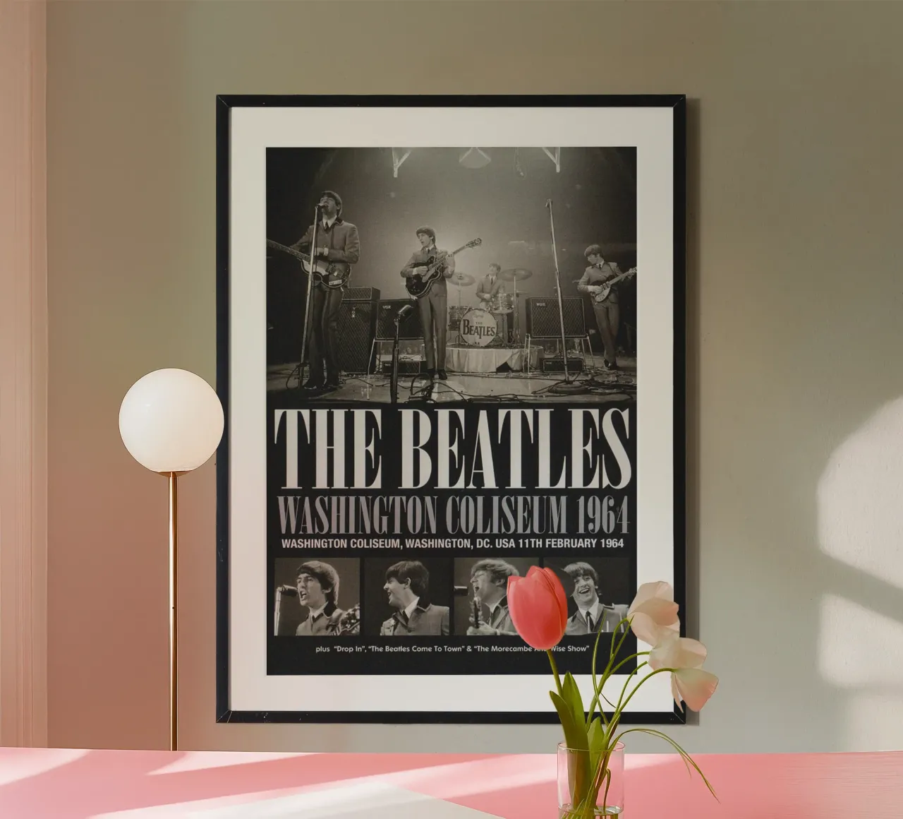 Sogni del concerto dei Yellow Submarine poster con telaio in plastica da nabcu