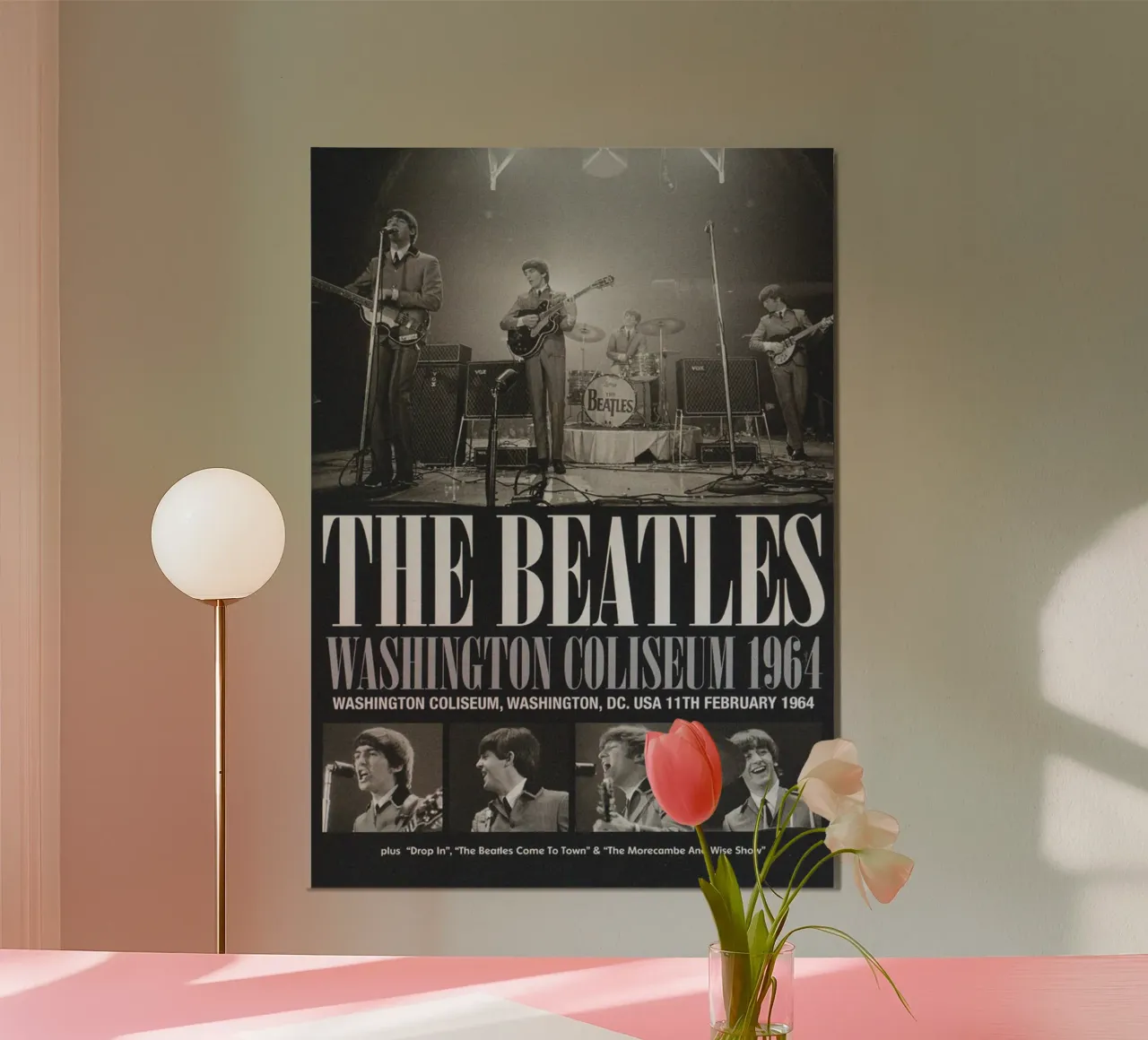 Sogni del concerto dei Yellow Submarine poster con telaio in plastica da nabcu