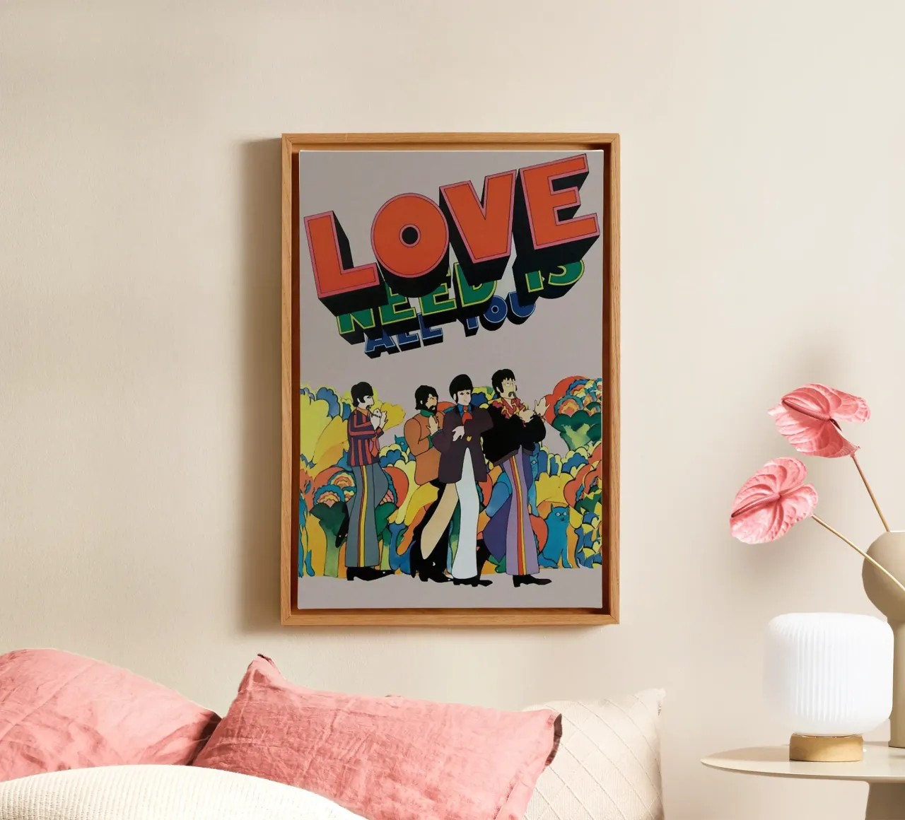 Beatles dakterras keert weer terug canvas met Baklijst van nabcu