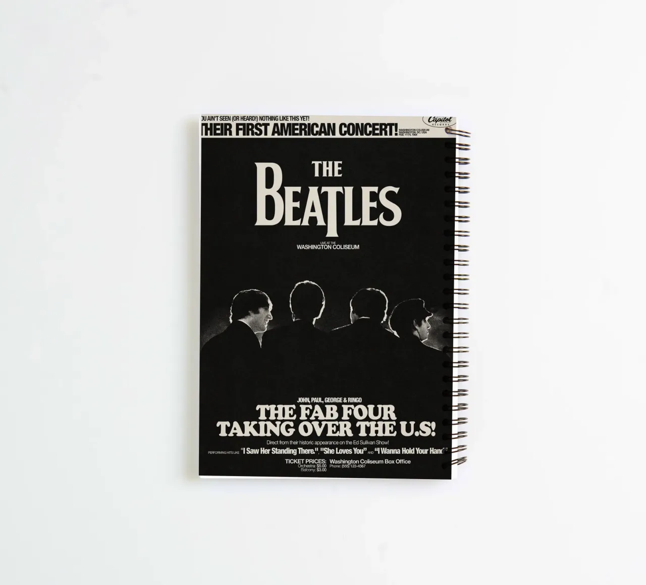 Beatles Forever In Sound spiral notebook by nabcu