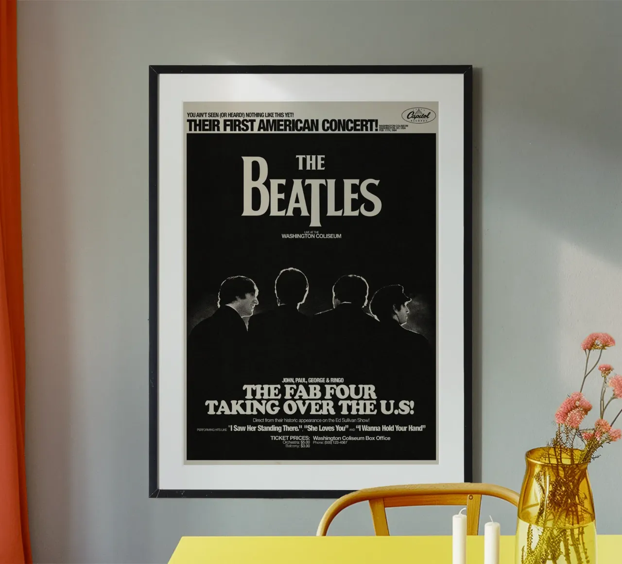 Beatles per sempre nel suono poster con telaio in plastica da nabcu