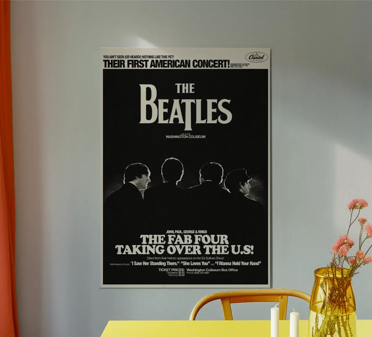 Beatles per sempre nel suono poster con telaio in plastica da nabcu