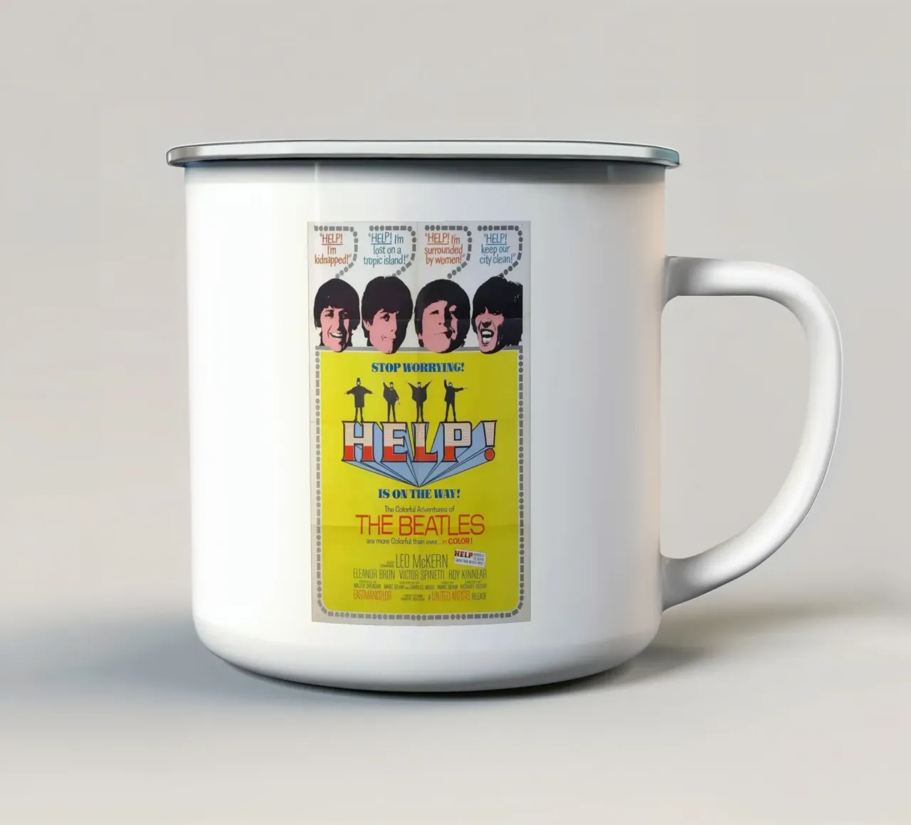 L'amore dal vivo dei Beatles tazza in smalto da nabcu