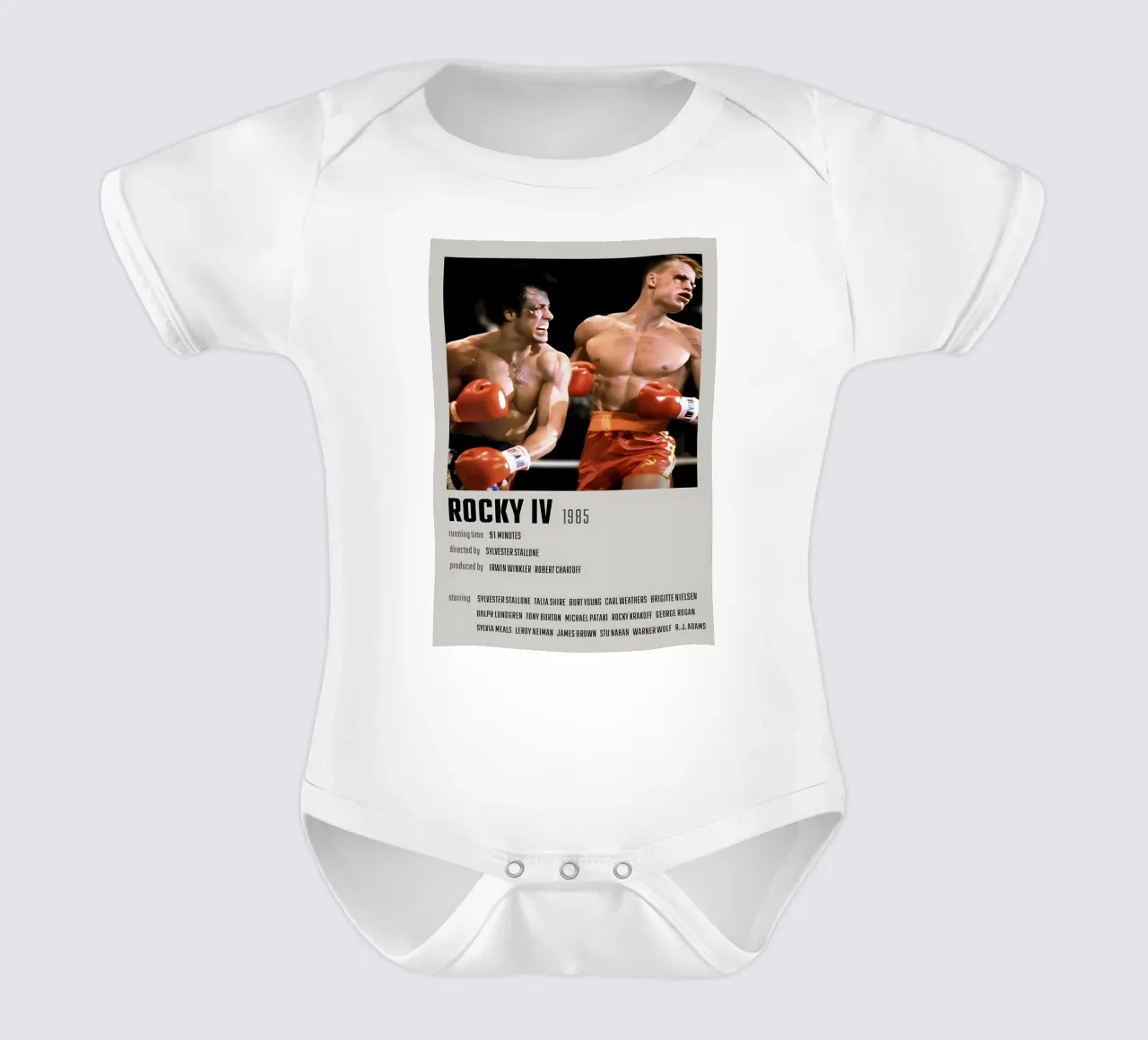 ROCKY IV 1985 babyrompertje korte mouwen van MVFminimalist