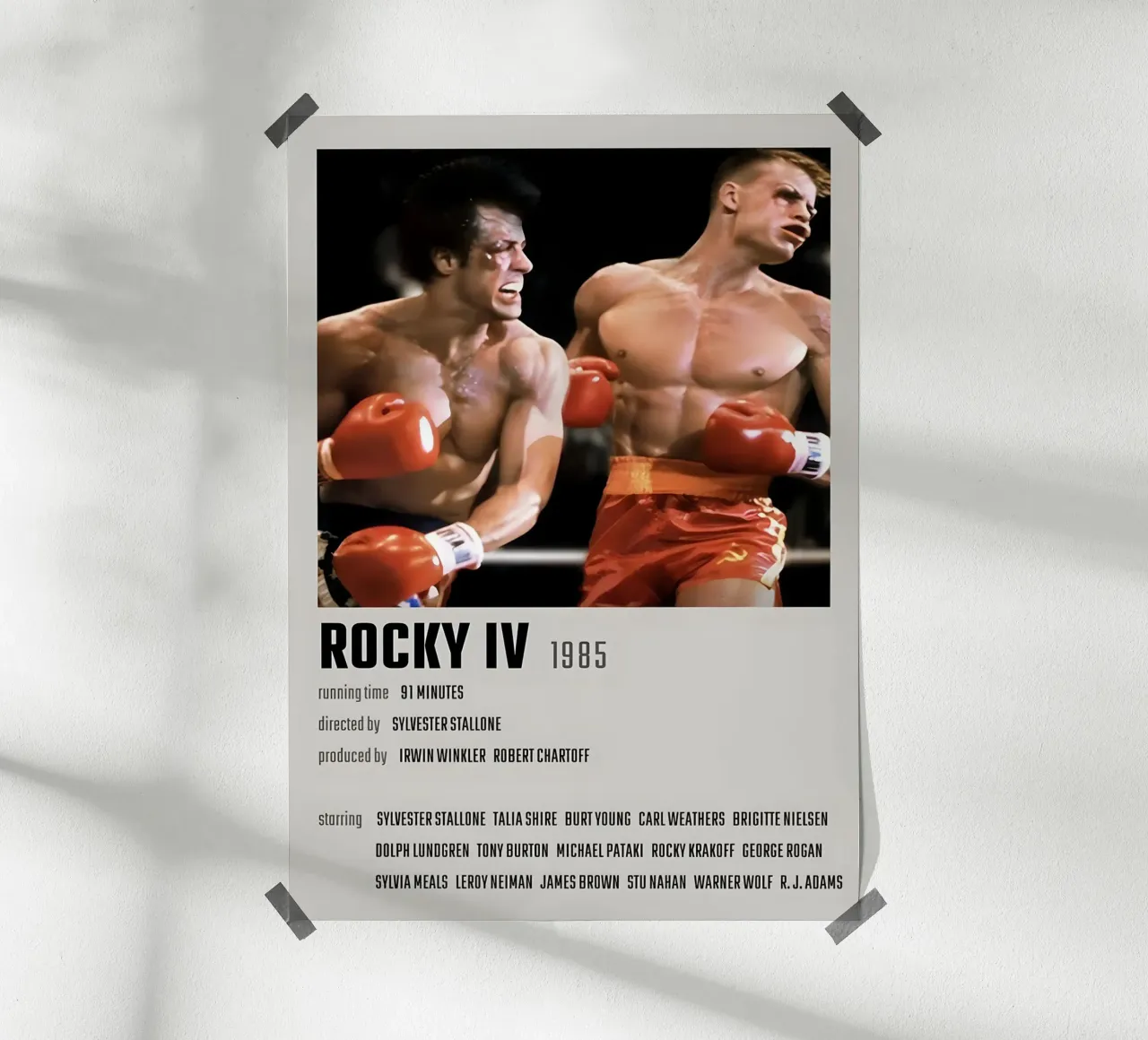 ROCKY IV 1985 poster da MVFminimalist