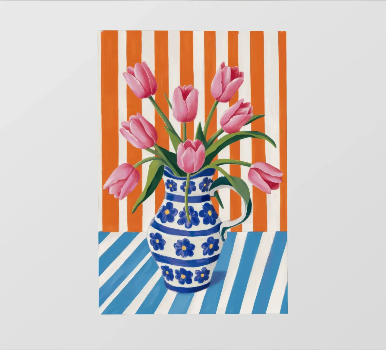 Tulipani in vaso a righe pellicola backlit da Haven Fantasy