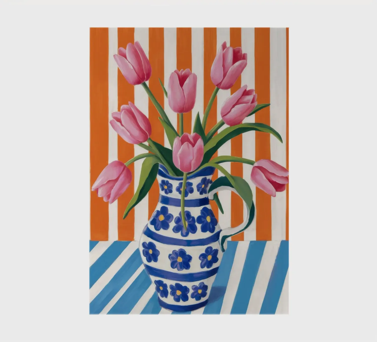 Tulipani in vaso a righe diario da Haven Fantasy