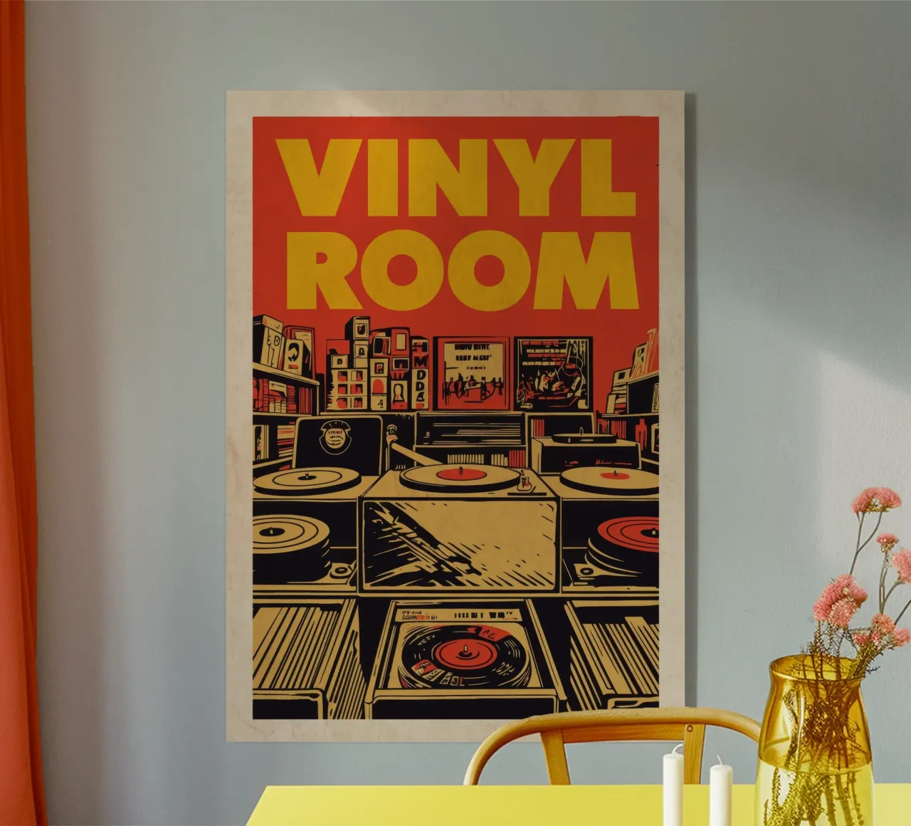 Vinyl kamer acryl van Beauty wall