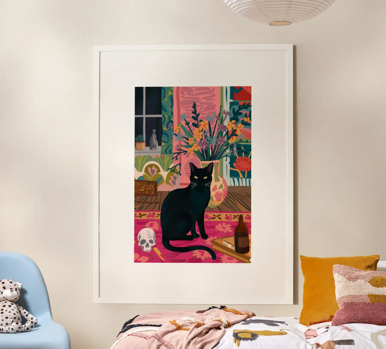 Skull and Cat Stillness poster by Stone Decade