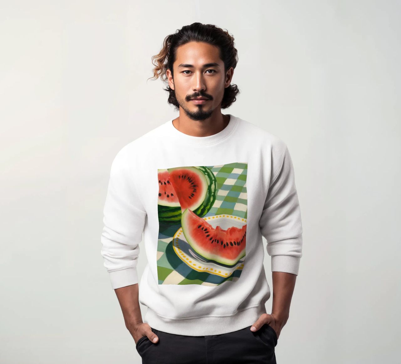 Watermelon Gingham Picnic felpa da FadeAura