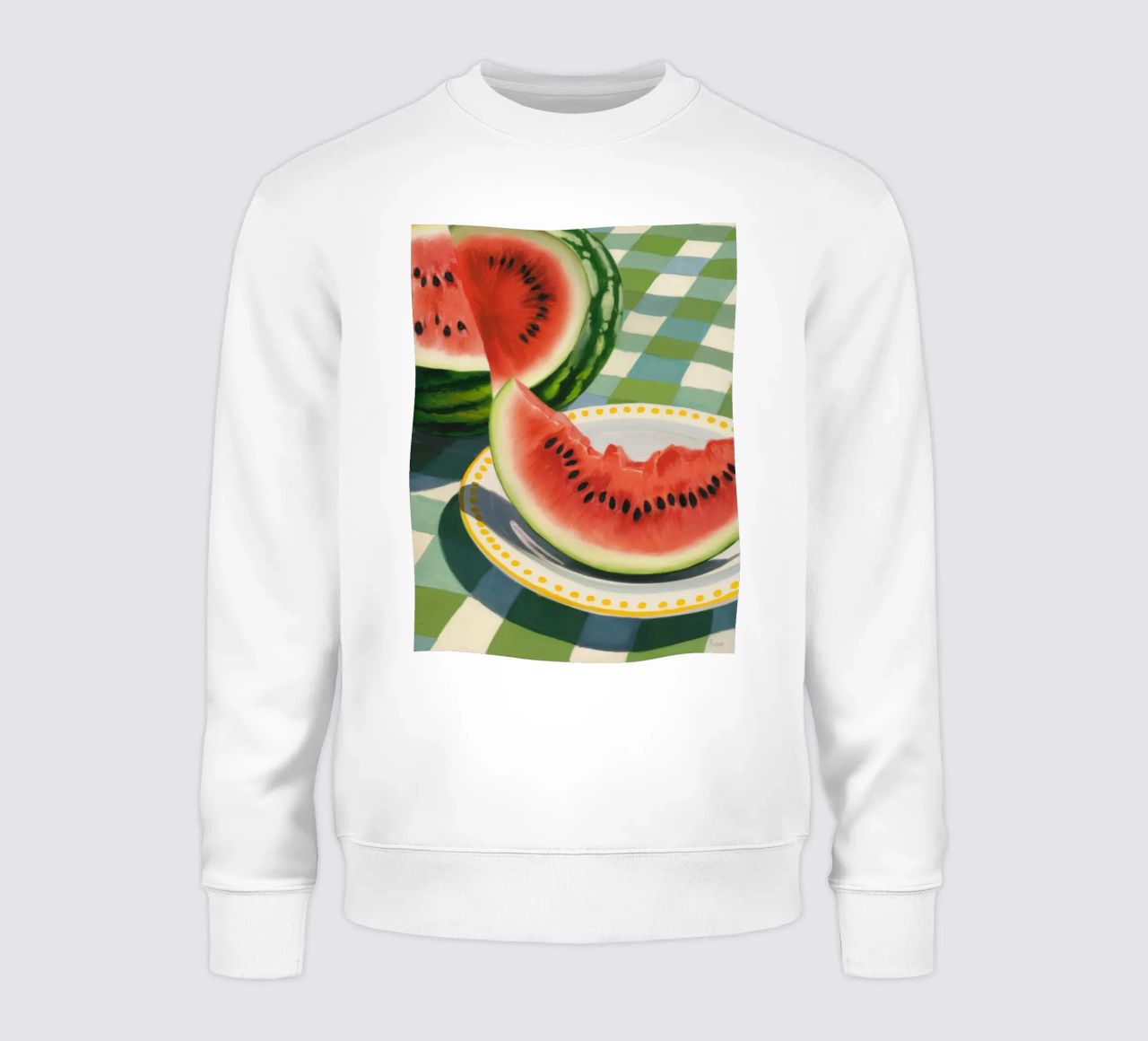 Watermelon Gingham Picnic felpa da FadeAura
