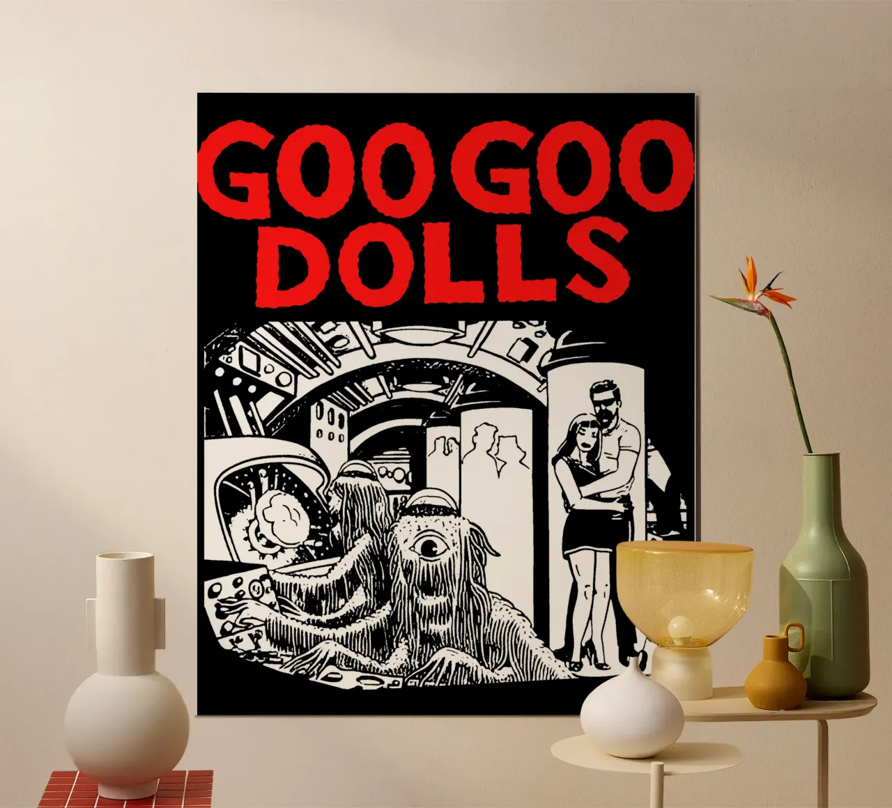Goo Goo Dolls - Rock poster met houten frame van Deepness