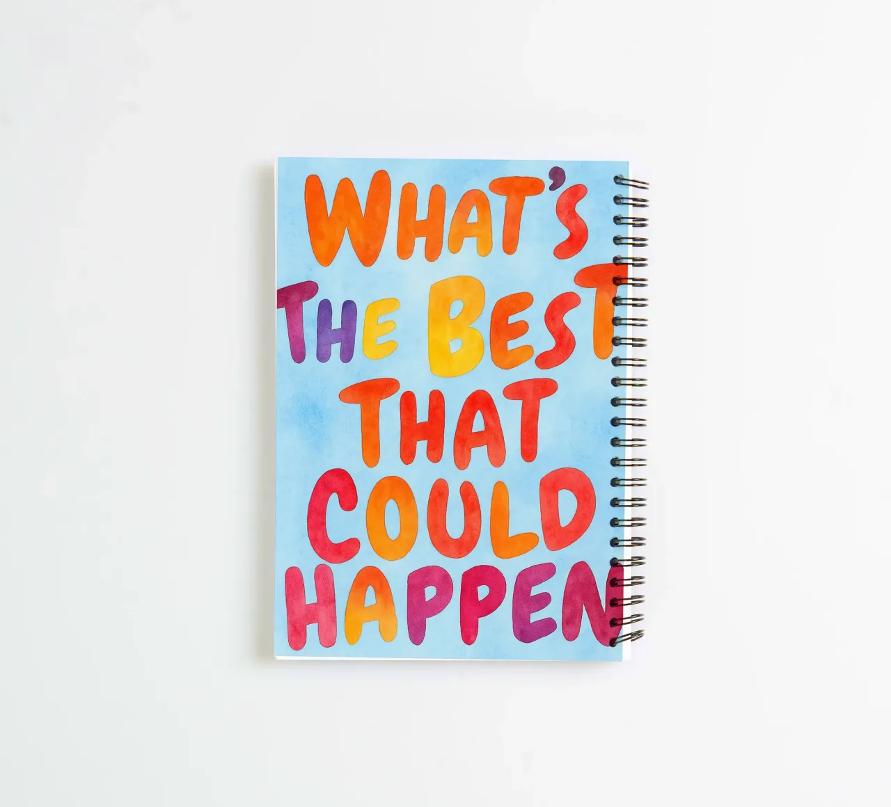 What's the best that could happen quote spiral notebook by onelove