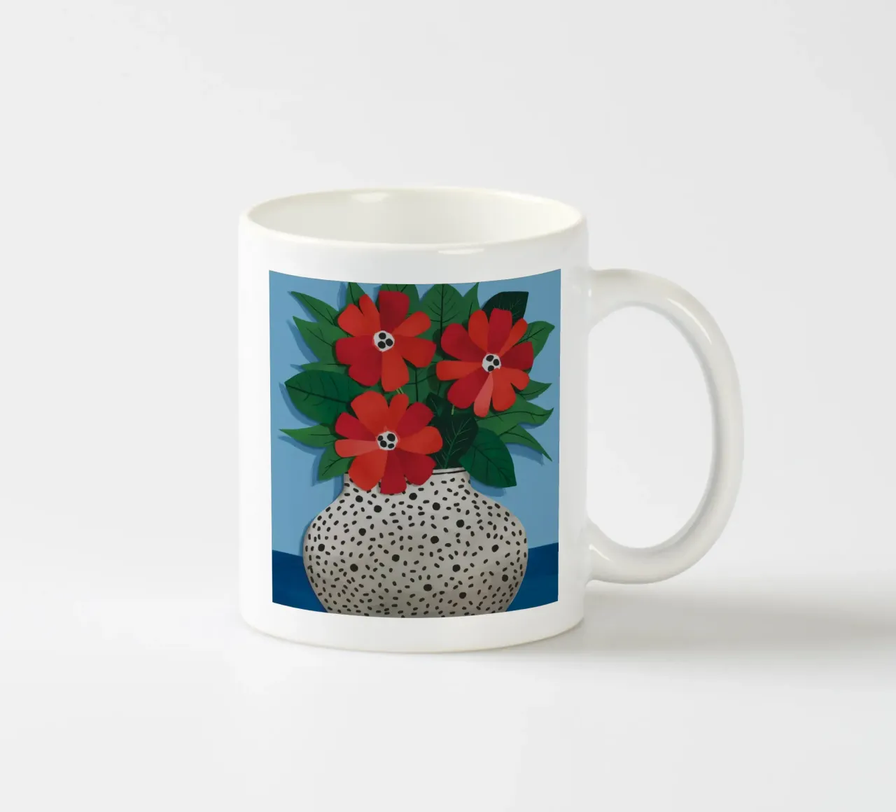 Vaso maculato Papaveri rossi tazza in ceramica da Haven Fantasy