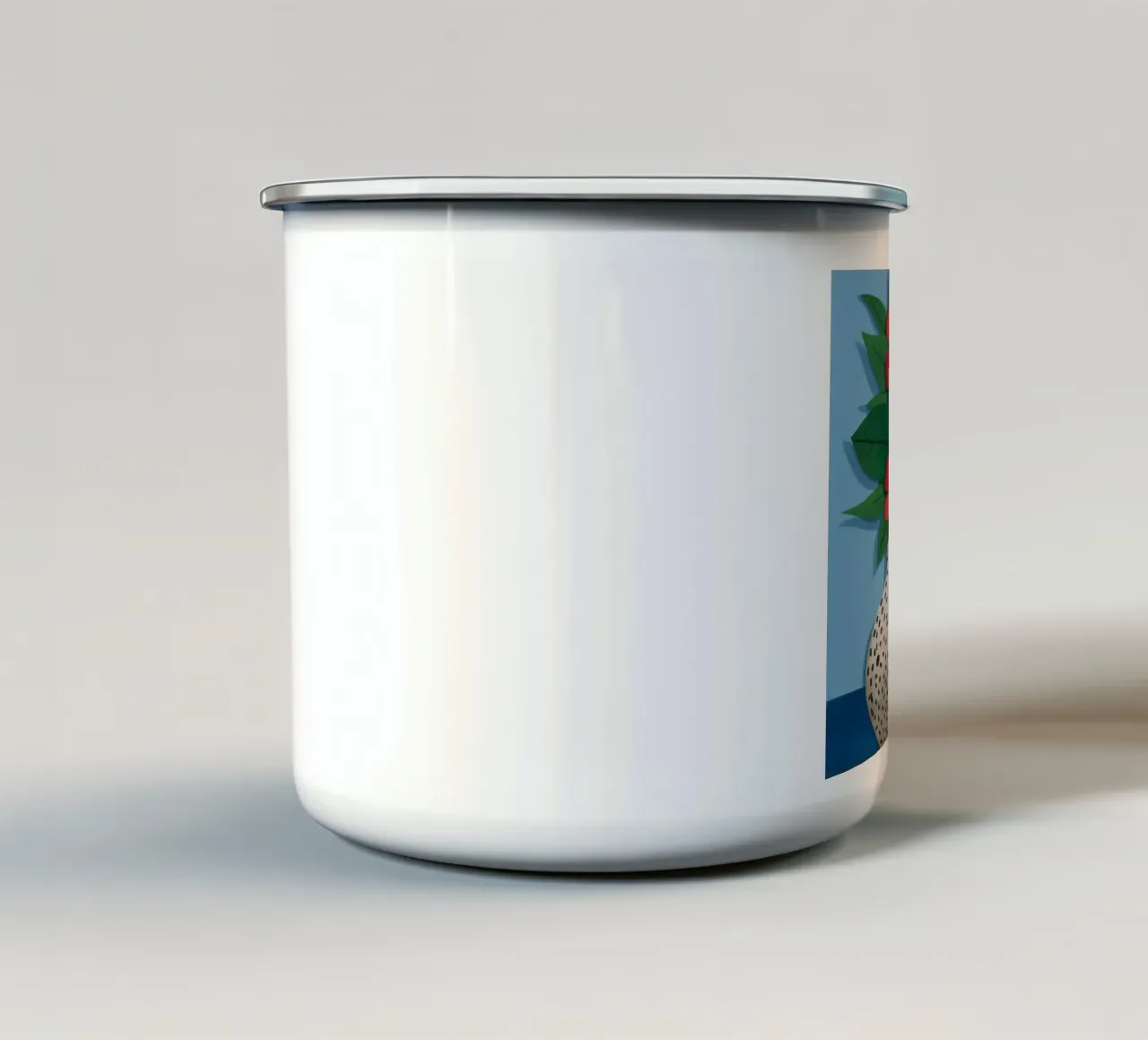 Vaso maculato Papaveri rossi tazza in smalto da Haven Fantasy