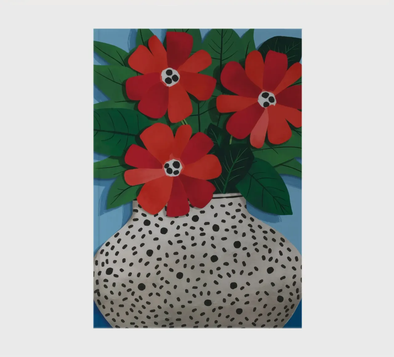 Spotted Vase Red Poppies notebook by Haven Fantasy